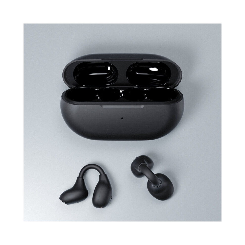 (A-) Bone Conduction Bluetooth 5.3 Earphones Ear Bone Clips Wireless Headphone Waterproof Headset Tws Sports Earbud Ear Hook With Mic Black 4851204957111