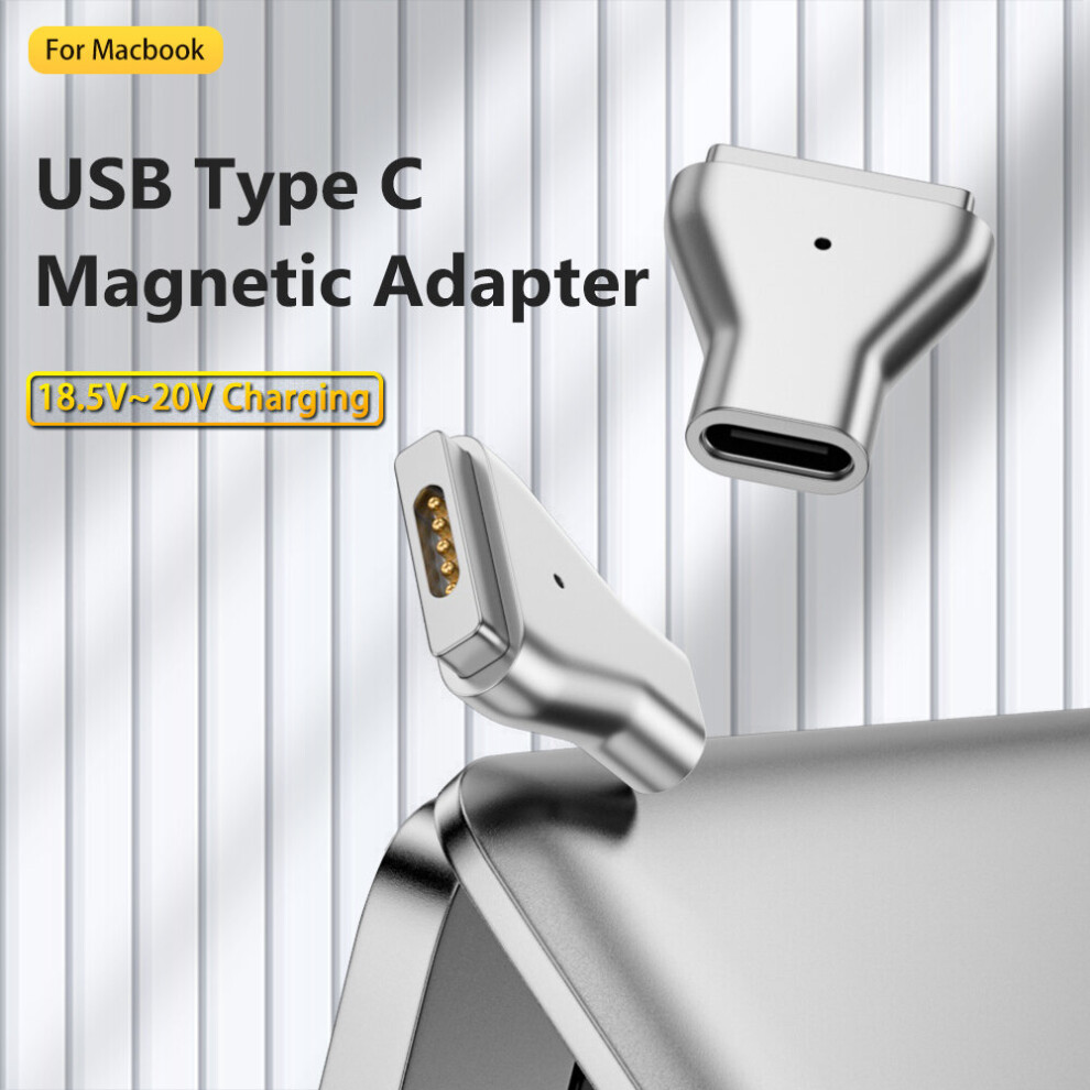 (A-) Type C Female Pd Adapter Aluminum Alloy Charging Magnet Plug Converter With Indicator For Macbook Air/Pro Light 4855672946967