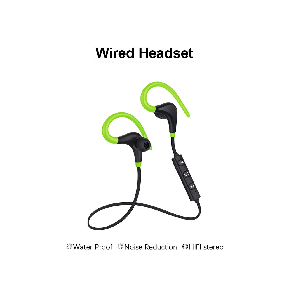 (A-) Bluetooth 5.0 Sports Headphones Wireless Headsets Earbuds Earpiece With Mic Mini Handsfree Earphones For Iphone Xiaomi Hot Green 4851204945774