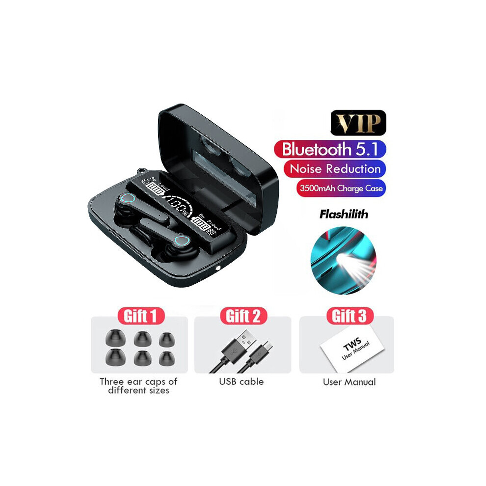 (A-) Sports Bluetooth Wireless Headphones With Mic Ipx5 Waterproof Bluetooth Earphones Headsets Hifi Stereo Music Earbuds For Phone Black 4851204877044