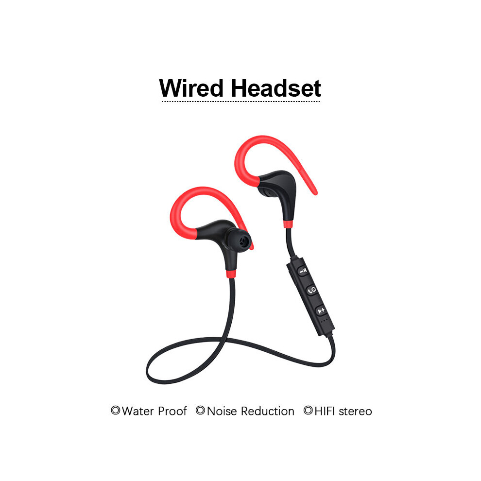 (A-) Bluetooth 5.0 Sports Headphones Wireless Headsets Earbuds Earpiece With Mic Mini Handsfree Earphones For Iphone Xiaomi Hot Red 4851204945781