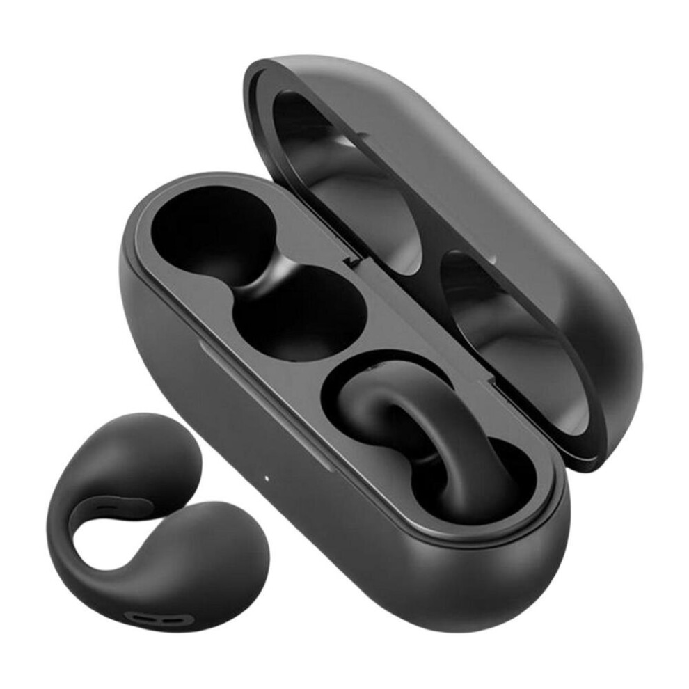 (A-) Open Ear Headphones Ear Clip Bone Conduction Earphones 5.3 Touch Control Earbuds Ipx4 Waterproof Stereo Earphones Built-In Mic Black 4851205022788