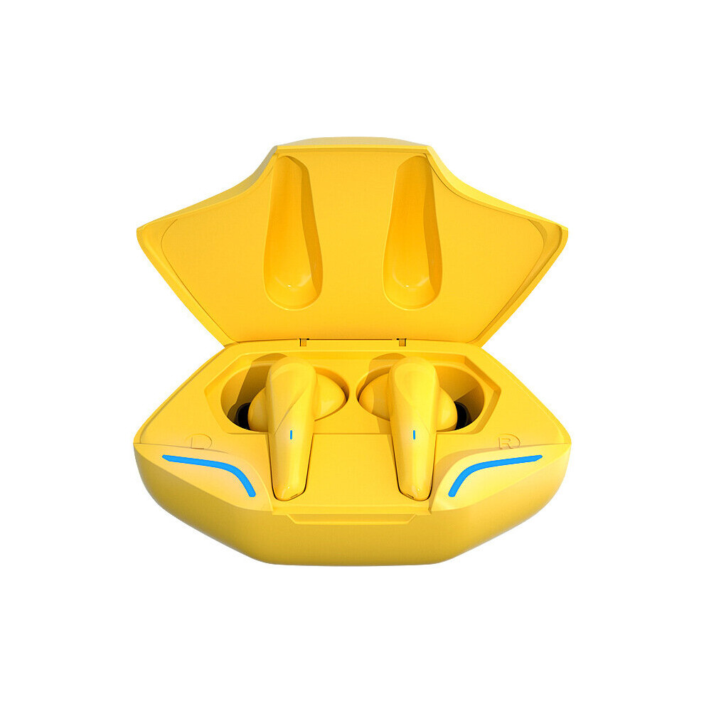 (A-) X15 Wireless Gaming Bluetooth Headset Tws 5.0 Stereo Earbuds Low Latency Earphone Bluetooth Headphone With Mic For Iphone Xiaomi Yellow 4851205015971