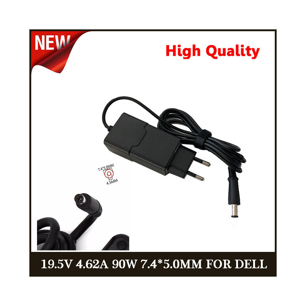 (A-Eu Charger) Portable 19.5V 4.62A 90W 7.4*5.0Mm Laptop Adapter For Dell Latitude D505 D510 D800 D810 D820 E5530 E5400 E6500 M70 Power Charger Black 4855672991929