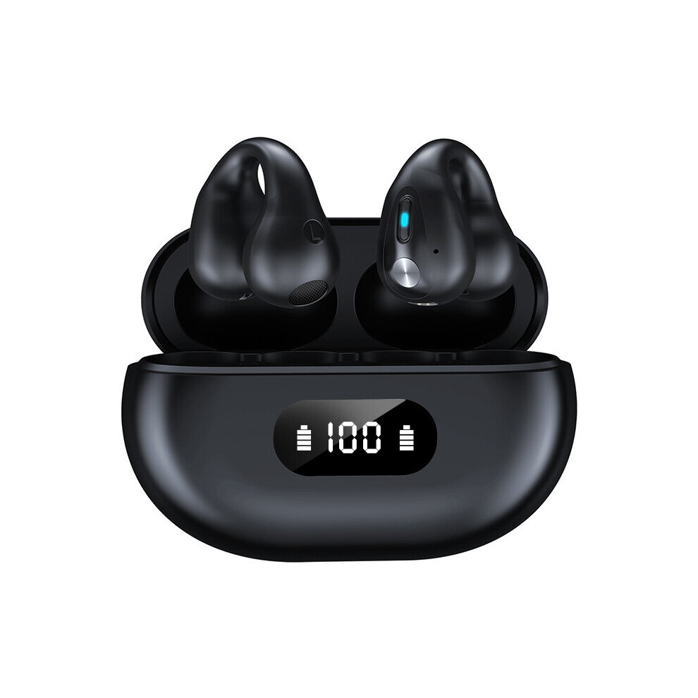 (A-001) Tws Q80 Wireless Headphones Bluetooth 5.3 Bone Conduction Earphones Earclip Design Touch Control Led Earbuds Sports Headsets 4851205001943