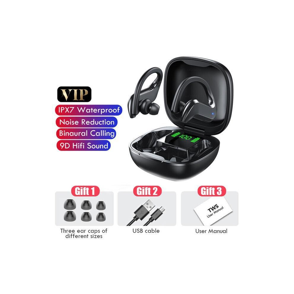 (A-B With Retail Box) Md03 Tws Wireless Bluetooth Earphone Ipx7 Waterproof Cvc 8.0 Noise Cancelling Sports Headsets Earbuds Stereo Hifi Headphones 4851205000335