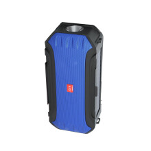 (a-Blue Speaker) Wireless Portable Speaker Bluetooth-compatible Solar Rechargeable Outdoor Emergency Flashlight Loudspeaker Radio Blue