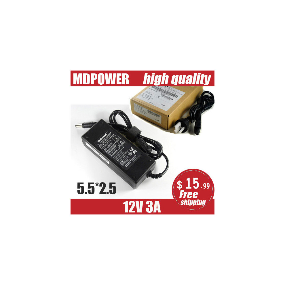 (A-) Mdpower For Lcd Universal Lcd Monitor Lcd Tvs Ac Adapter 12V 3A 36W Charger Cord 4855672986581