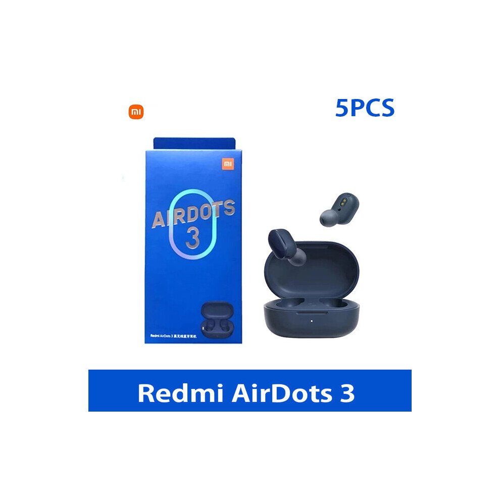 (A-5Pcs ) Wholesale Xiaomi Redmi Airdots 3 Tws Wireless Earphone Tooth 5.2 Headphones In-Ear Stereo Bass Headset Ture Wireless Earbuds Blue 4851204957081