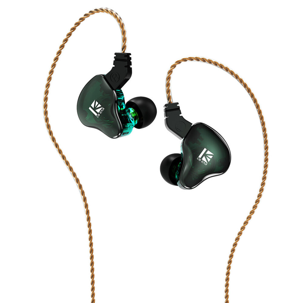 (A- No Mic) Kbear Ks2 Hybrid Dd+Ba In Ear Monitor Hifi Earphone Wired Earbuds Sports Gaming Headphone Headset Kbear Ks1 Lark Aurora Ks2 Iems Green 4851204900544