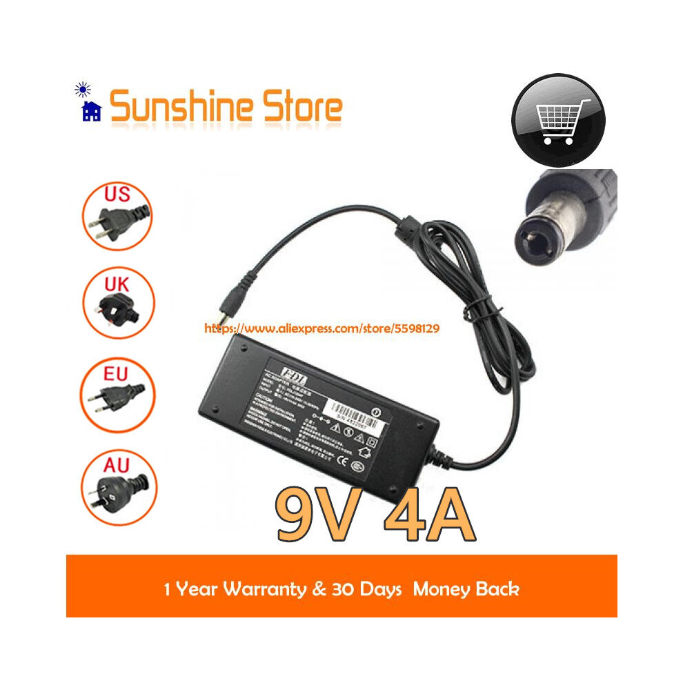 (A-) Genuine Fdl Fdlj1204f Ac Adapter 9V 4A 36W Ac Dc Adaptor Computer Charger Laptop Power Supply 5.5X2.1mm 4822067 Black 4855672979422