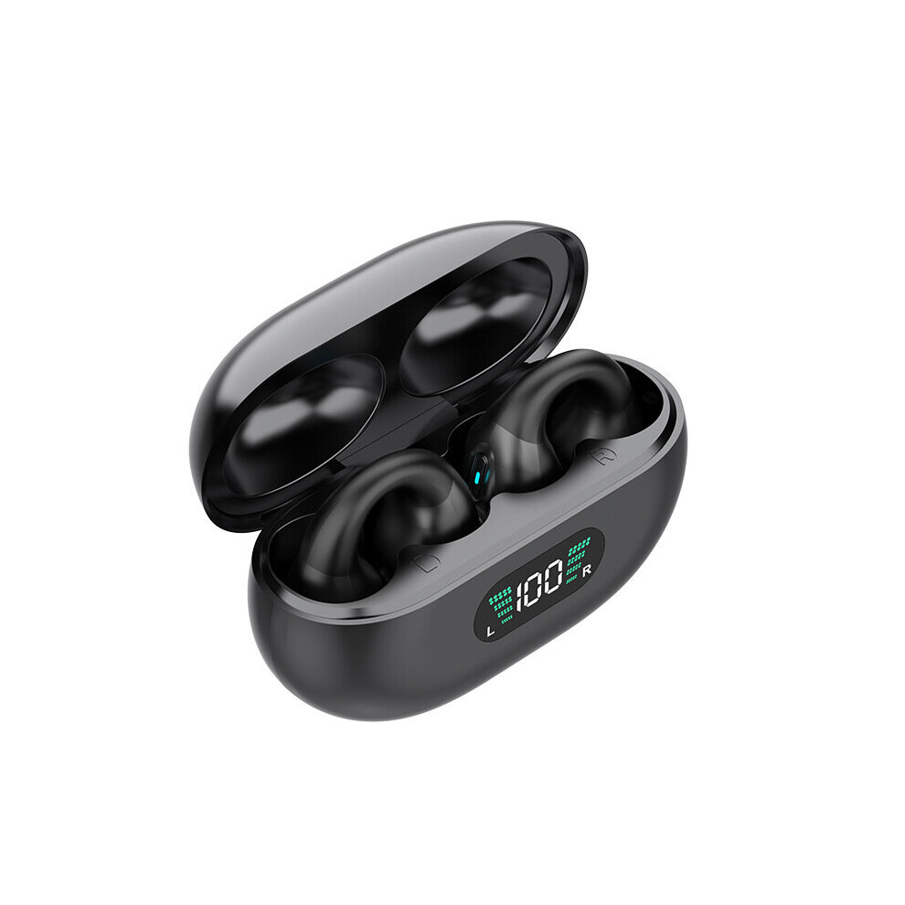 (A-) Disour Clip On Headphones Tws Earbuds Ear Clip Bluetooth 5.3 Touch Wireless Earphone In-Ear Bass Hifi Sports Headset For Xiaomi Black 4853106757356
