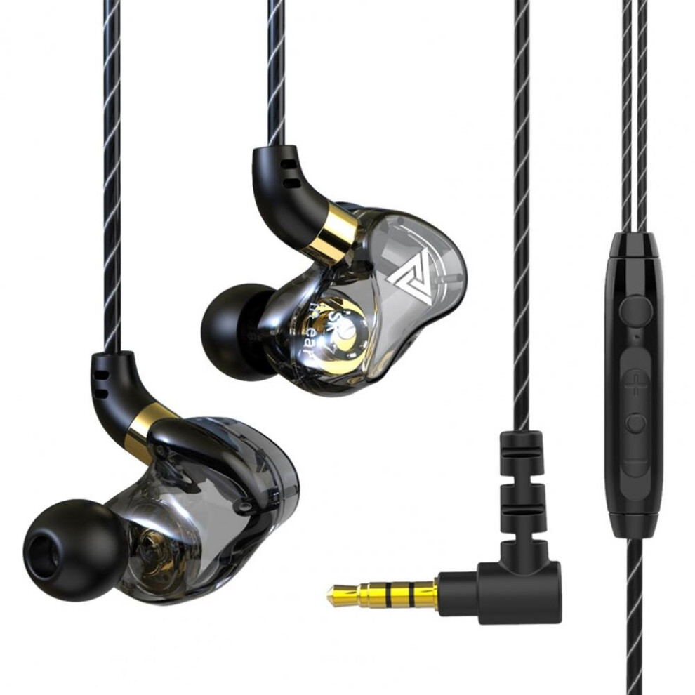 (A-) Qkz Sk7 Earbud High Fidelity Metal Bass Dynamic Mic In-Ear Wired Earphone Wired Headset For Outdoor Black 4851205034392