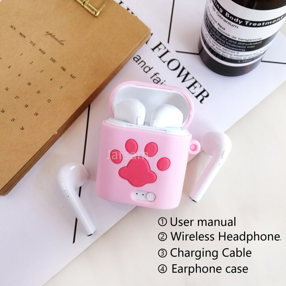 (A-Blackpaws) Wireless Headphone Earphones Bluetooth Waterproof Earpieces Sport Earbuds For Huawei Iphone Oppo Xiaomi Tws Headset 4851204953304