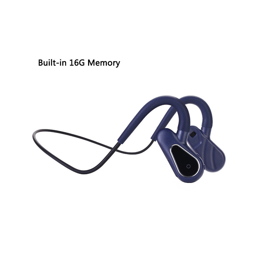 (A-Headset(Memory)) Bone Conduction Headphones Bluetooth 5.0 Wireless Earphones Waterproof Sports Headset With Mic Mp3 Player For Running Driving 4853106754836