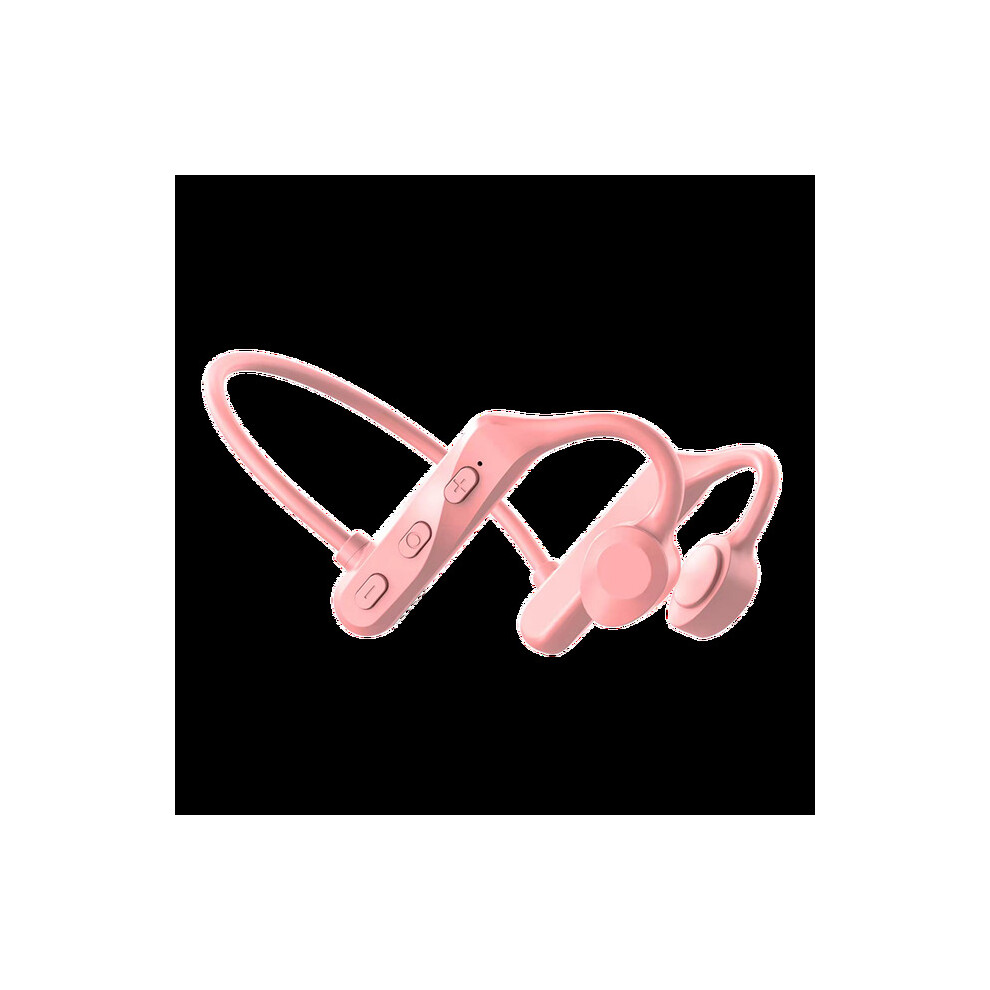 (A-) Bone Conduction Tws Earphone Bluetooth 5.0 Earhook Wireless Sports Headphones Stereo Hifi Waterproof Headset With Mic Earbuds Pink 4851205044438