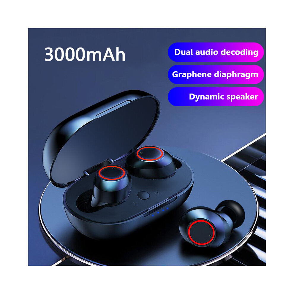 (A-500Mah) Tws Earphones Wireless Bluetooth Headphone V5.0 3000Mah Charging Box 9D Hifi Stereo Sports Waterproof Earbuds Headsets With Mic 4851204989877