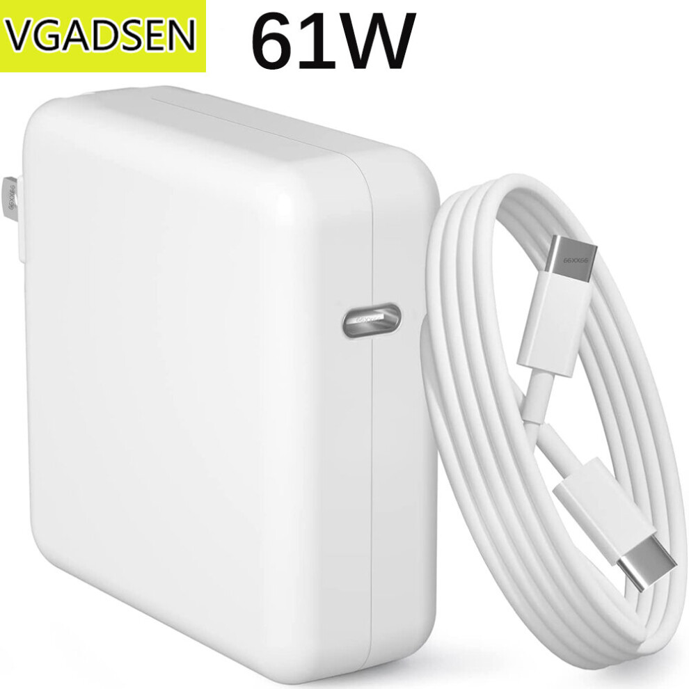 (A-61W Us) Pd Mac Book Pro Charger 96W 87W 61W Ipad Usb C Power Supply For M1 M2 Macbook Pro Air 45W 60W 85W Power Adapter With Usb C Cable 4855672931789