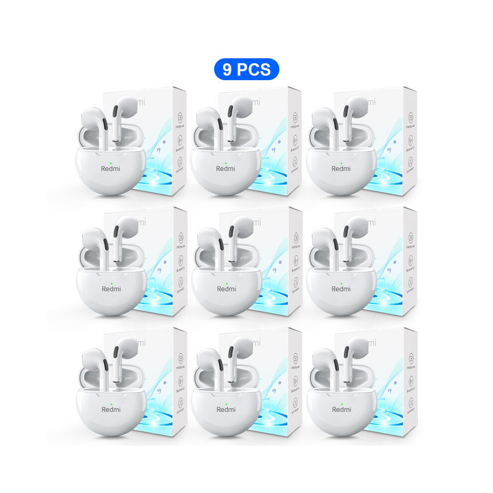 (A-9 Pcs) New Xiaomi Tws Wireless Earphones Bluetooth 5.0 Headphone 9D Stereo Sound Earbud Sports Waterproof Long Standby Headset With Mic 4851204875224