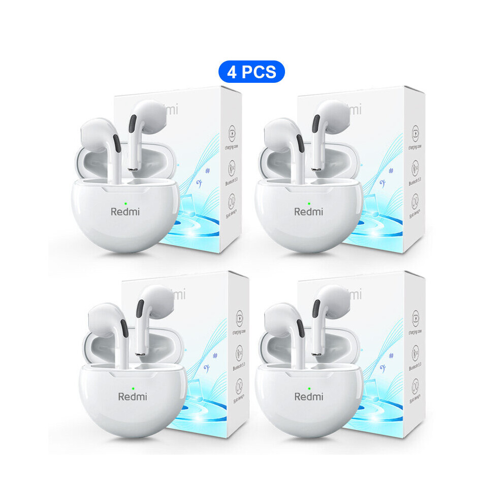 (A-4 Pcs) New Xiaomi Tws Wireless Earphones Bluetooth 5.0 Headphone 9D Stereo Sound Earbud Sports Waterproof Long Standby Headset With Mic 4851204875170