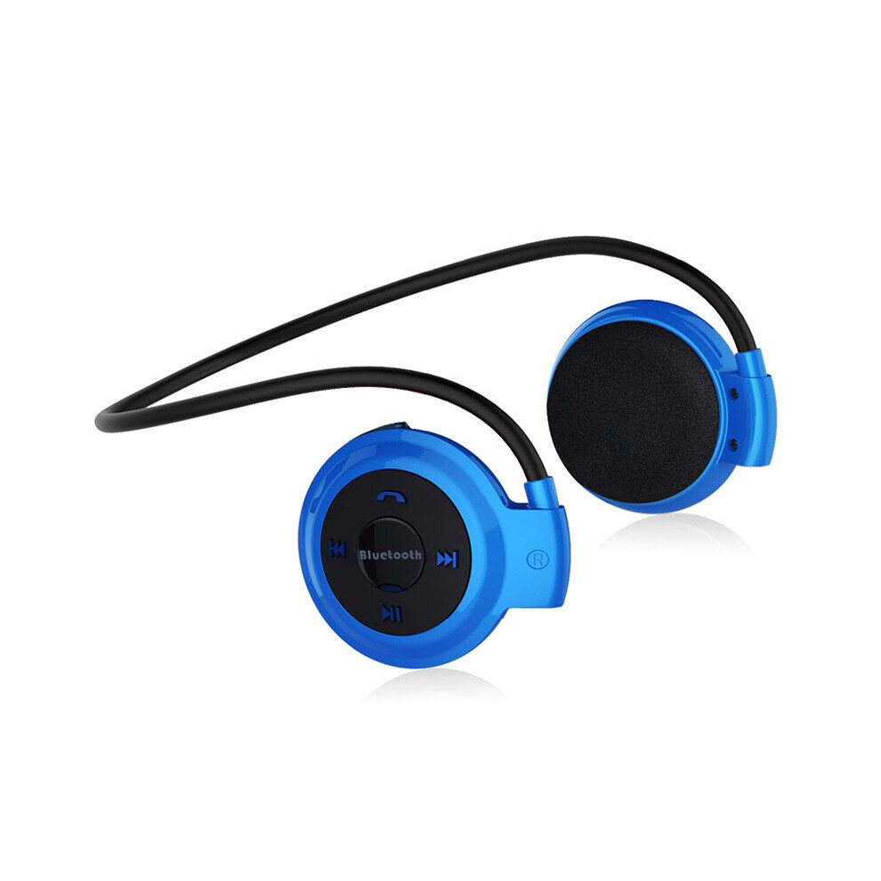 (A-) Aimitek Sport Wireless Tooth Headphones Stereo Earphones Mp3 Music Player Headset Earpiece Micro Sd Card Slot Handsfree Mic Blue 4851204916316