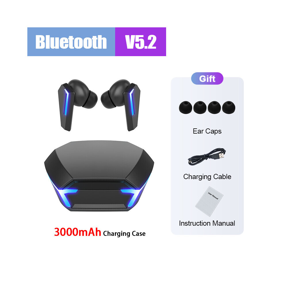 (a-VIP Black) 2022 New TWS Gaming Earbuds Low Latency Bluetooth Earphones Stereo Wireless 5.2 Bluetooth Headphones Touch Control Headset-image-OPC-PBYRZ9C-NEW