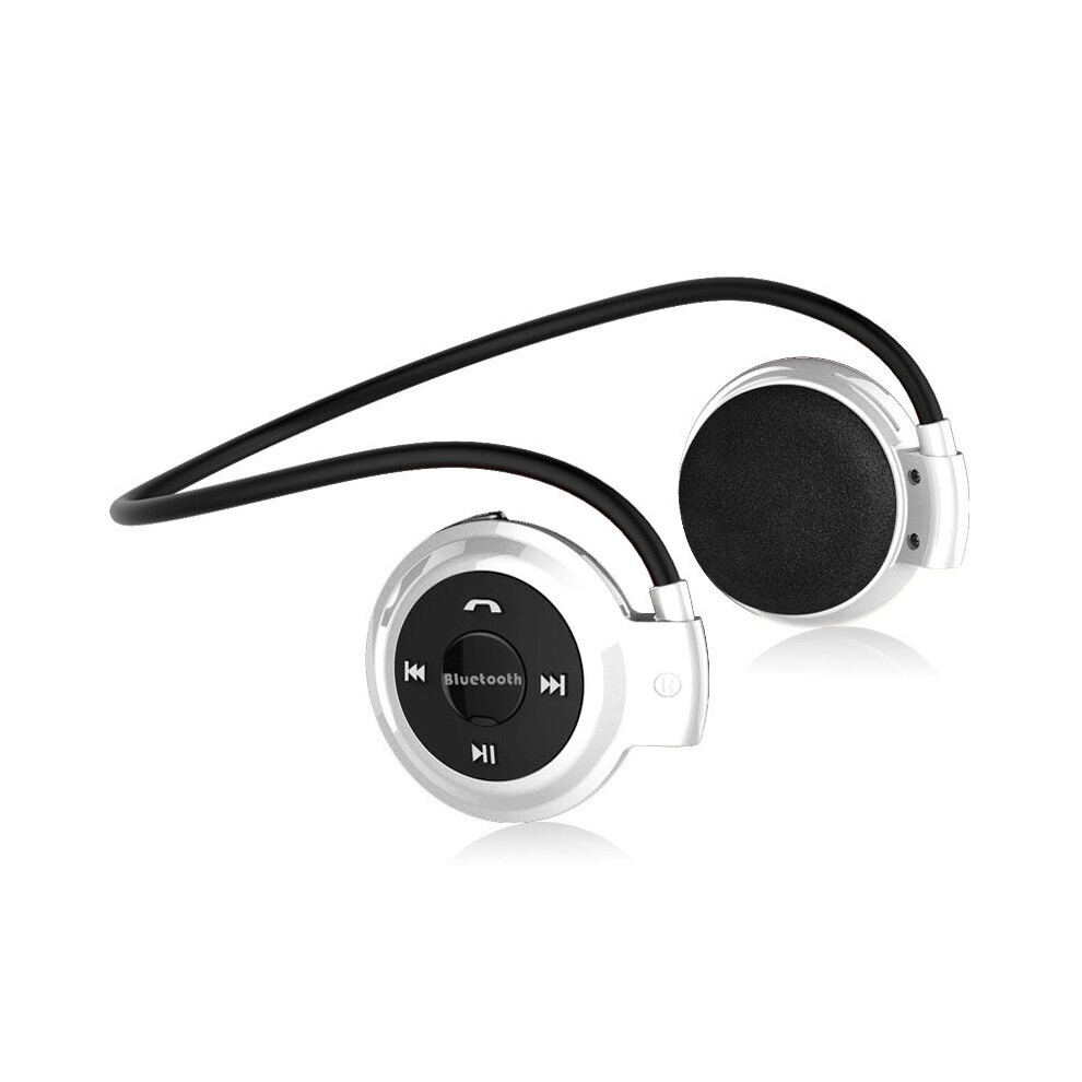 (A-) Aimitek Sport Wireless Bluetooth Headphones Stereo Earphones Mp3 Music Player Headset Earpiece Micro Sd Card Slot Handsfree Mic White 4851204916347