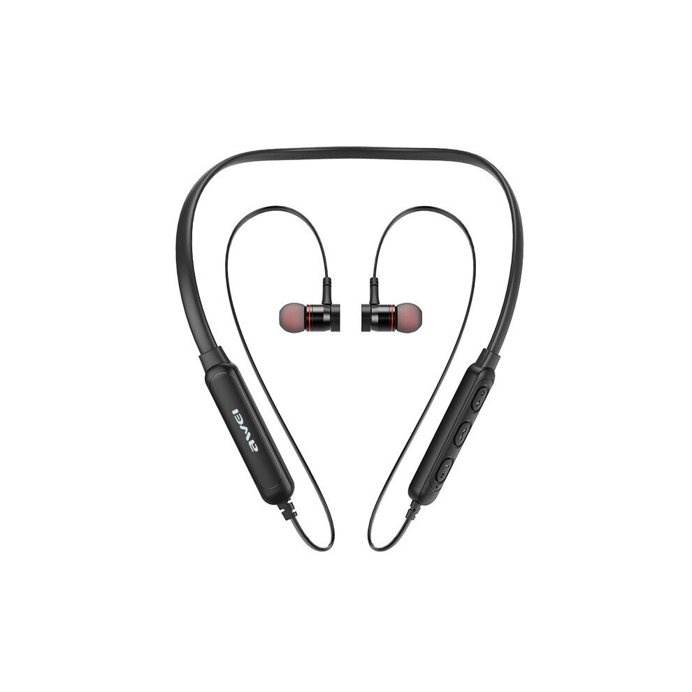 (A-G10bl-) Awei G10bl Neckband Hifi Wireless Bluetooth Earphones Sports Earbuds Noise Cancelling Stereo Deep Bass Headphones With Mic Black 4851204932378