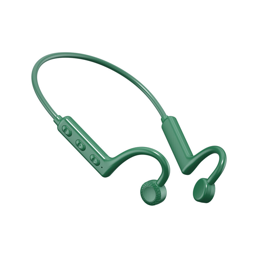 (A-) Olaf Real Bone Conduction Headphones Earphone Bluetooth 5.2 Wireless Earphones Tws Waterproof Sports Headset With Mic Earbuds Green 4851205044353