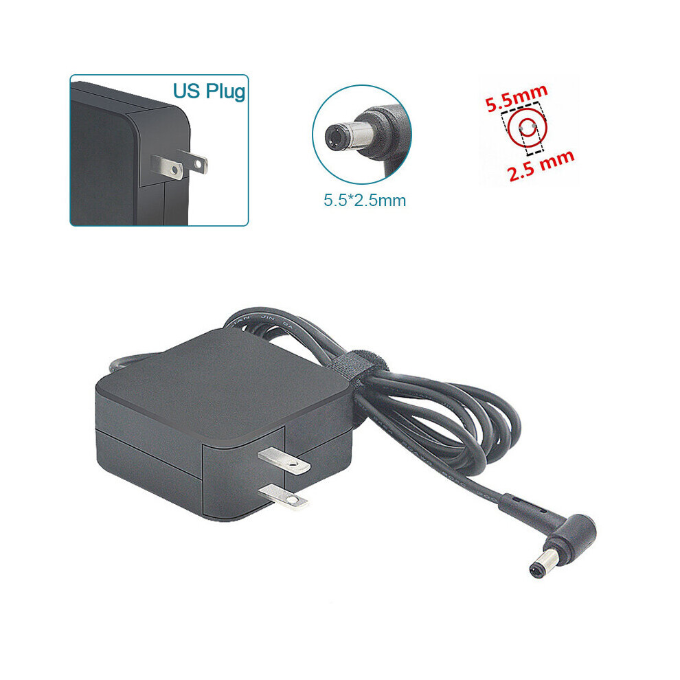 (A-Us Plug) 19V 2.37A 45W 5.5X2.5mm Dc Charger Adapter For Asus X450 X551ca X555 K53s K52f X555l F555l X552c X550c X550 X550l X501a Adp-45Bw 4855672964336