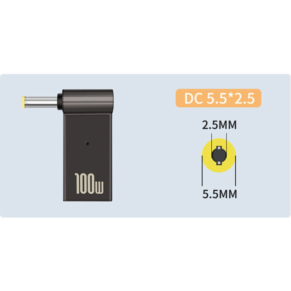 (A-5.5X2.5mm) Notebook Laptop Power Charger Supply Adapter Usb Type-C Female To Dc Male Jack Plug Converter For Acer Samsung 4855672912481