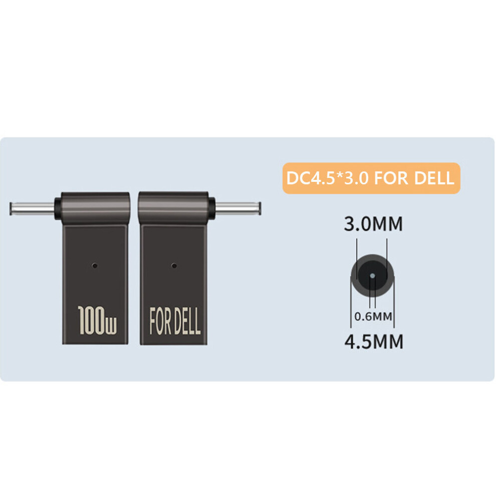 (A-4.5X3.0mm For Dell) Notebook Laptop Power Charger Supply Adapter Usb Type-C Female To Dc Male Jack Plug Converter For Acer Samsung 4855672912467