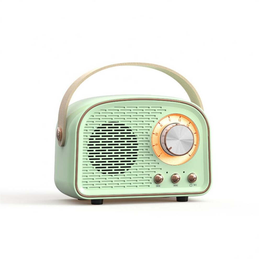 (A-Grass ) Decoration Bluetooth Speaker Mini Surround Subwoofer Tf Aux No Radio Retro Classical For Camping Music Player Music Player Dw21 Green 4854472197296