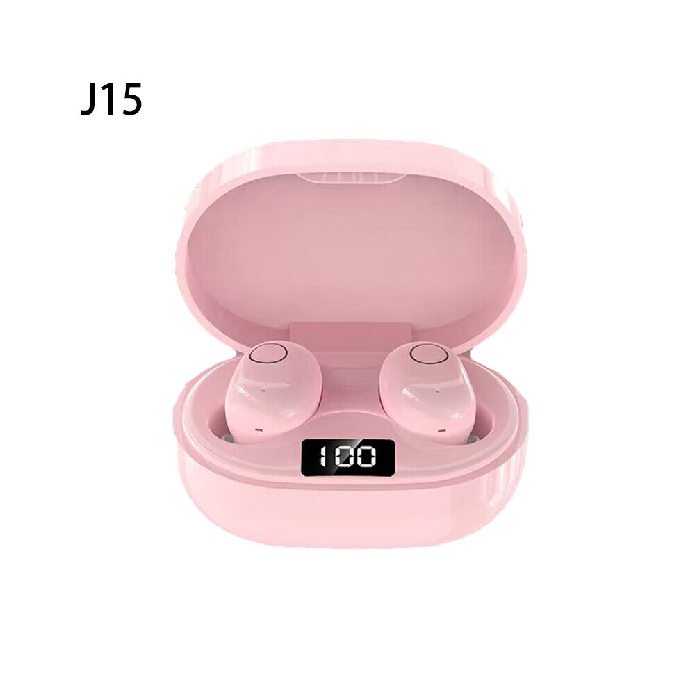 (A-J15 ) Bluetooth Earphones Wireless Bluetooth Headset With Mic Mini Headphones Tws Airdots Sports Earbuds Hifi Fone For Xiaomi Redmi J1 Pink 4851205001929