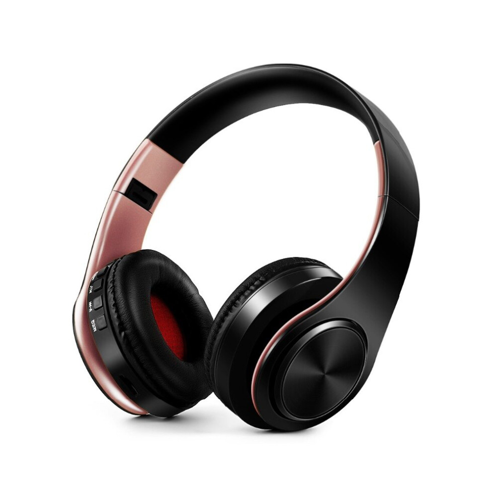 a black rose gold CATASSU MP3 Player Stero Headphones Earphone