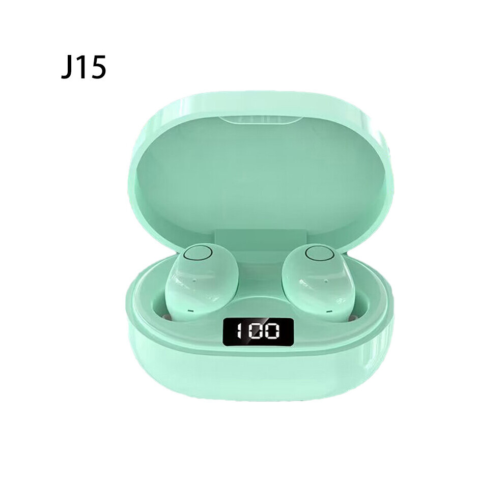 (A-J15 ) Bluetooth Earphones Wireless Bluetooth Headset With Mic Mini Headphones Tws Airdots Sports Earbuds Hifi Fone For Xiaomi Redmi J1 Green 4851205001912