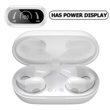 (a-white) Xiaomi TWS Wireless Headphones Bluetooth 5.2 Bone Conduction Earphones Earclip Design Touch Control LED Earbuds Sports Headset