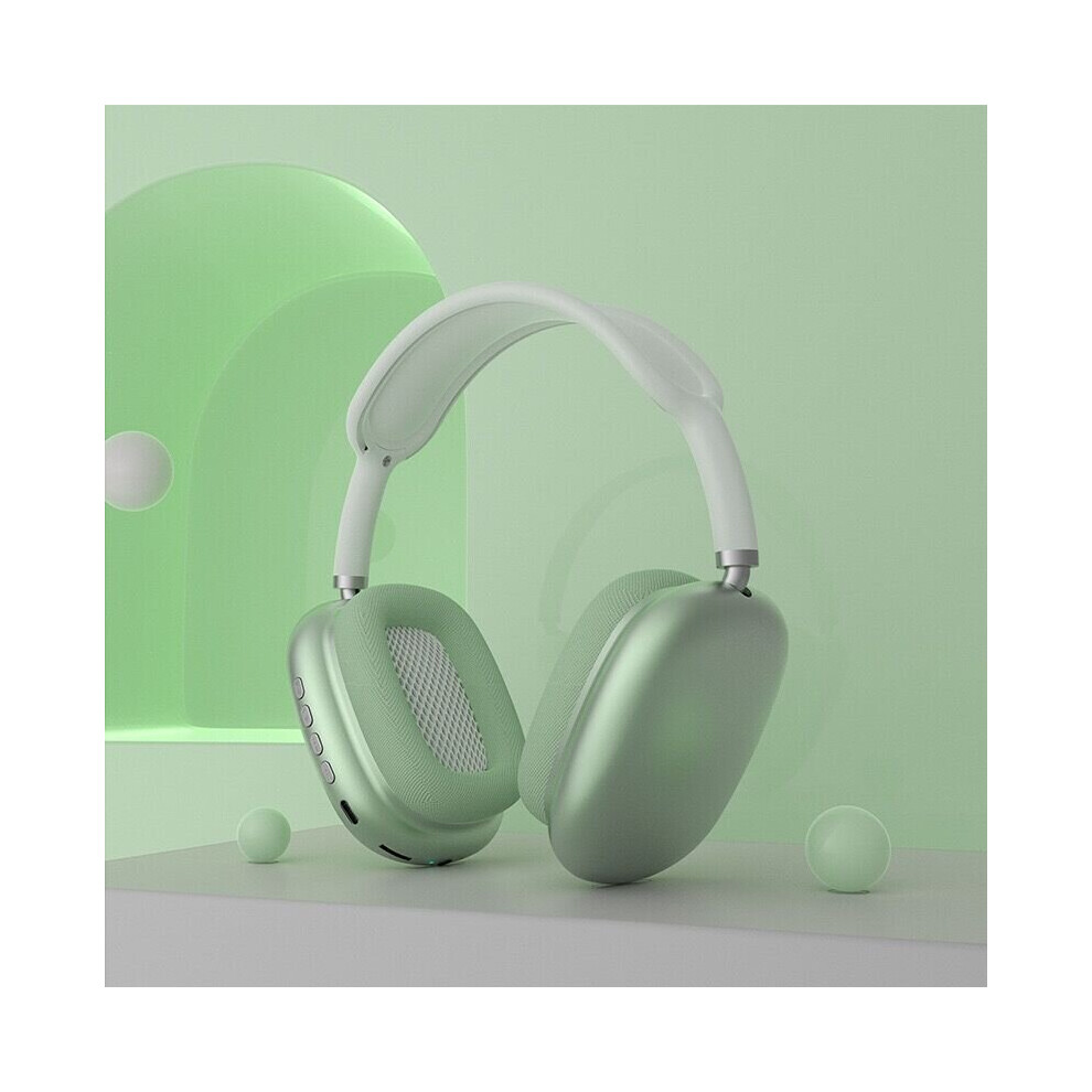 (A-) P9 Stereo Headphone Bluetooth-Compatible5.0 Music Wireless Headset With Microphone Sports Earphone Support 3.5 Mm Aux/Tf Earbuds Green 4851205031728