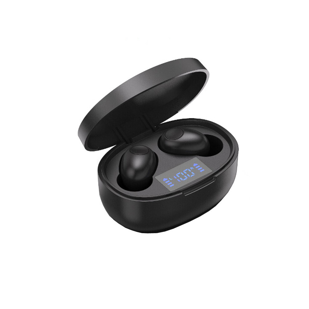 (A-Bluetooth 5.0 ) Nvahva Tws Bluetooth Earphones Double Stereo Wireless Earbuds Bass Bluetooth V5.0 Headset Handsfree For Phones Pc Pad Tv Car P Black 4851204970103