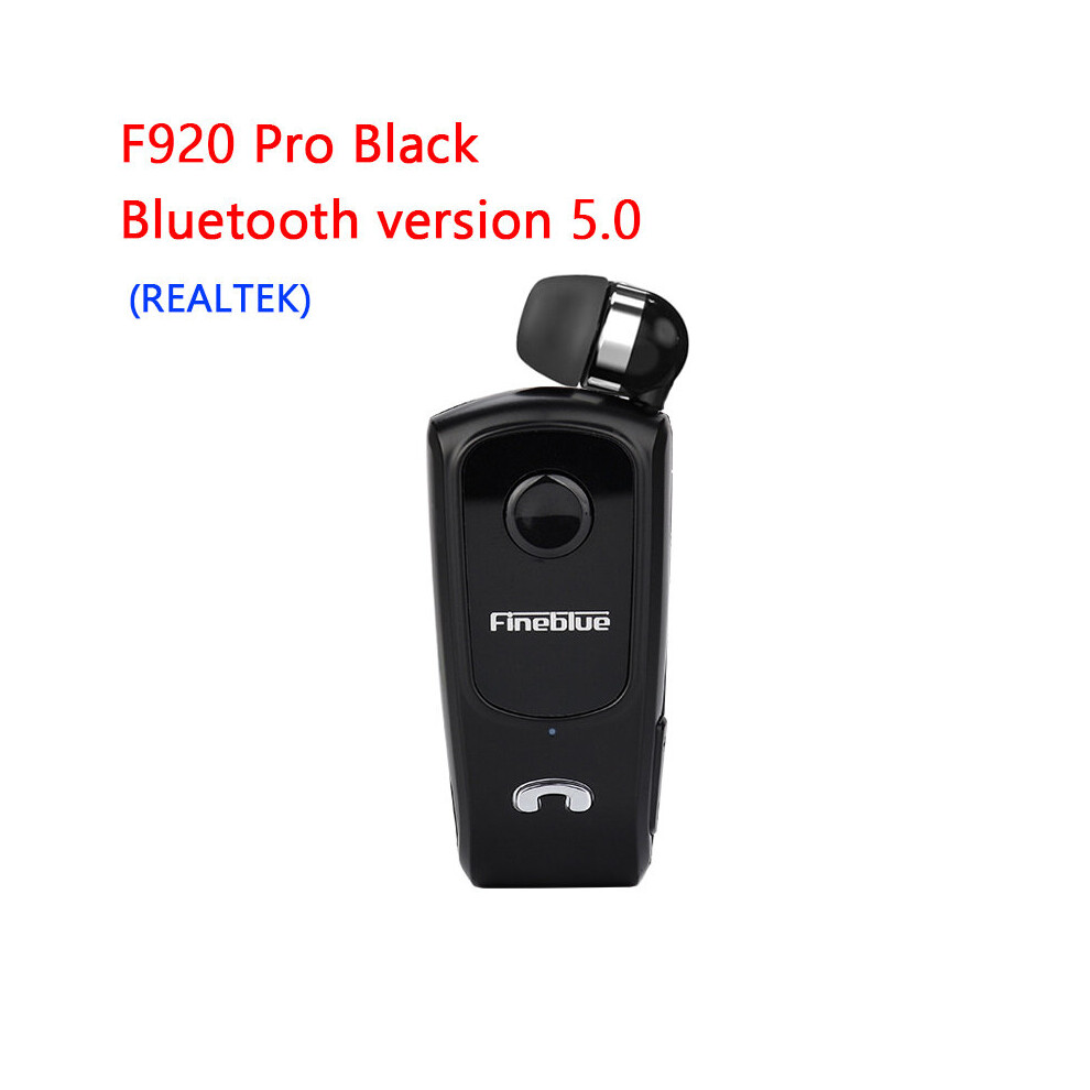 (A-F920 Pro ) Fineblue F920 Pro Mini Wireless Earphone Retractable Portable Bluetooth Headset Calls Remind Vibration Sport Run Gamer Headphone Black 4851204871639