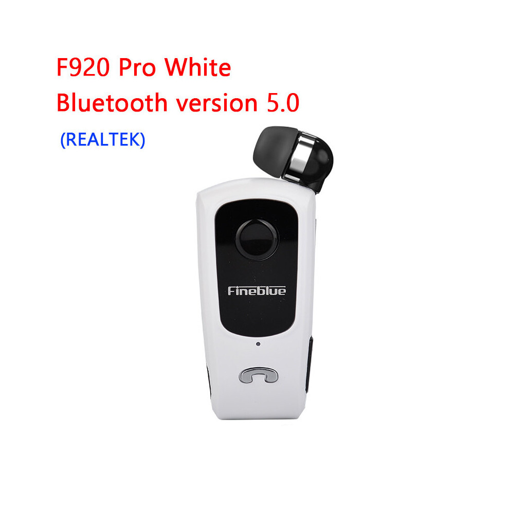 (A-F920 Pro ) Fineblue F920 Pro Mini Wireless Earphone Retractable Portable Bluetooth Headset Calls Remind Vibration Sport Run Gamer Headphone White 4851204871707