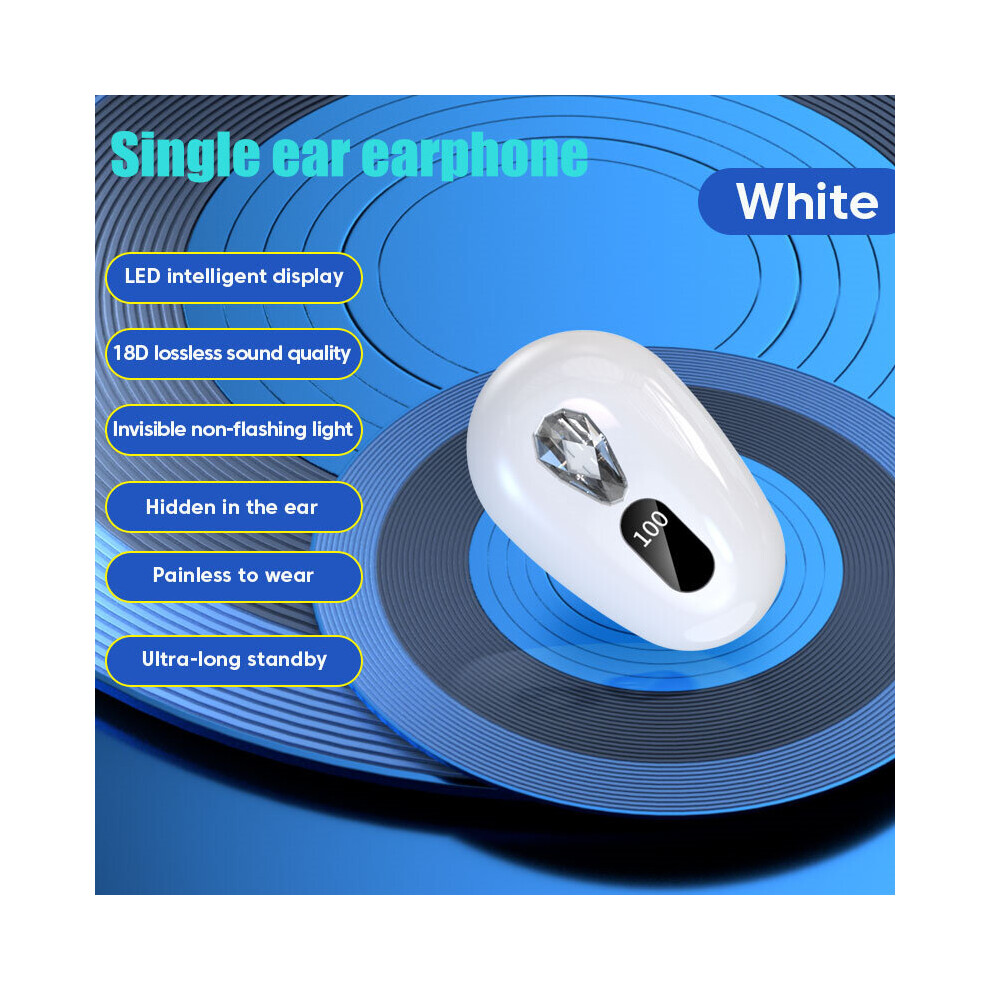 (A-One Headset) Olaf Mini Tws Wireless Headphones Bluetooth Earphones V5.2 Earbuds With Mic No Ear Pain Hd Earphone Power Display Headset Gamer White 4851204998114