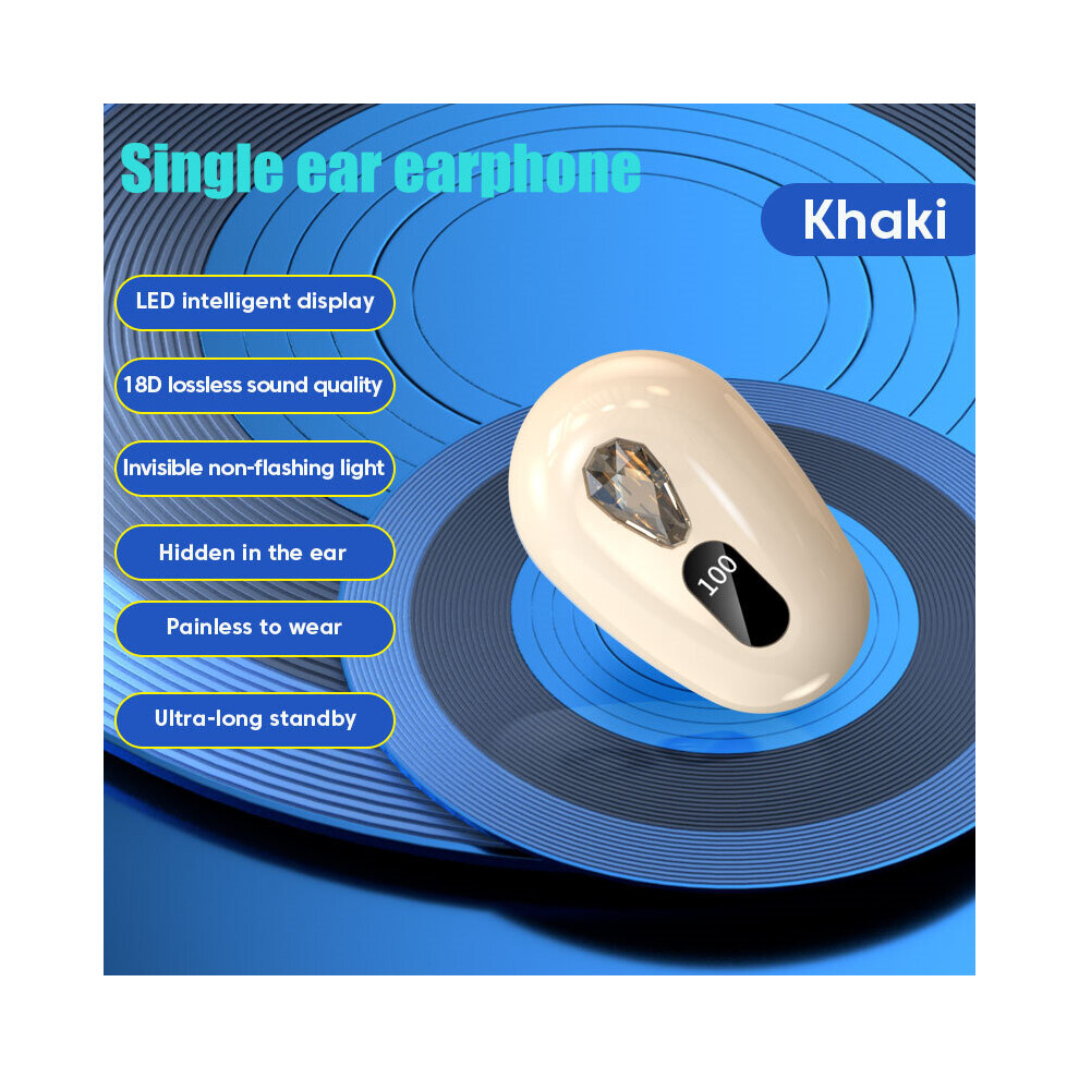 (A-Khaki-One Headset) Olaf Mini Tws Wireless Headphones Bluetooth Earphones V5.2 Earbuds With Mic No Ear Pain Hd Earphone Power Display Headset Gamer 4851204998091