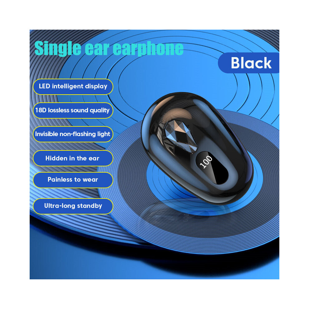 (A-One Headset) Olaf Mini Tws Wireless Headphones Bluetooth Earphones V5.2 Earbuds With Mic No Ear Pain Hd Earphone Power Display Headset Gamer Black 4851204998060
