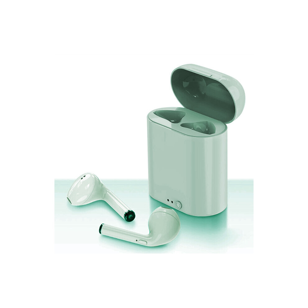 (A-I7s Mini Tws Gn) M&J I7s Mini 2 Tws Wireless Headphones Bluetooth 5.0 Earphone Matte Macaron Earbuds Handsfree With Mic Charging Box Headset 4851204900735