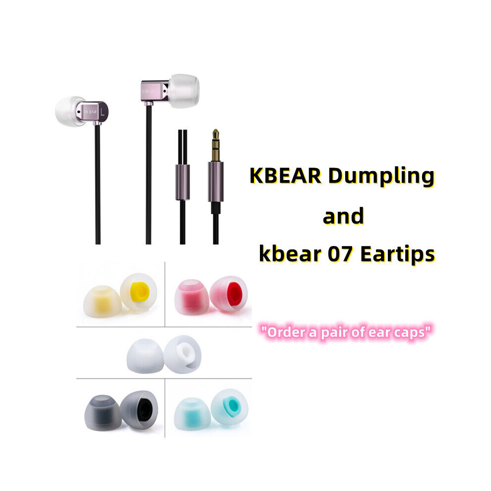 (A- No Mic) Kbear Dumpling 6Mm Composite Diaphragm Earphone Noise Cancellation 3.5Mm Jack Wired Inear Earbud Music Hd Calling Sport Headset Pink 4851204983387