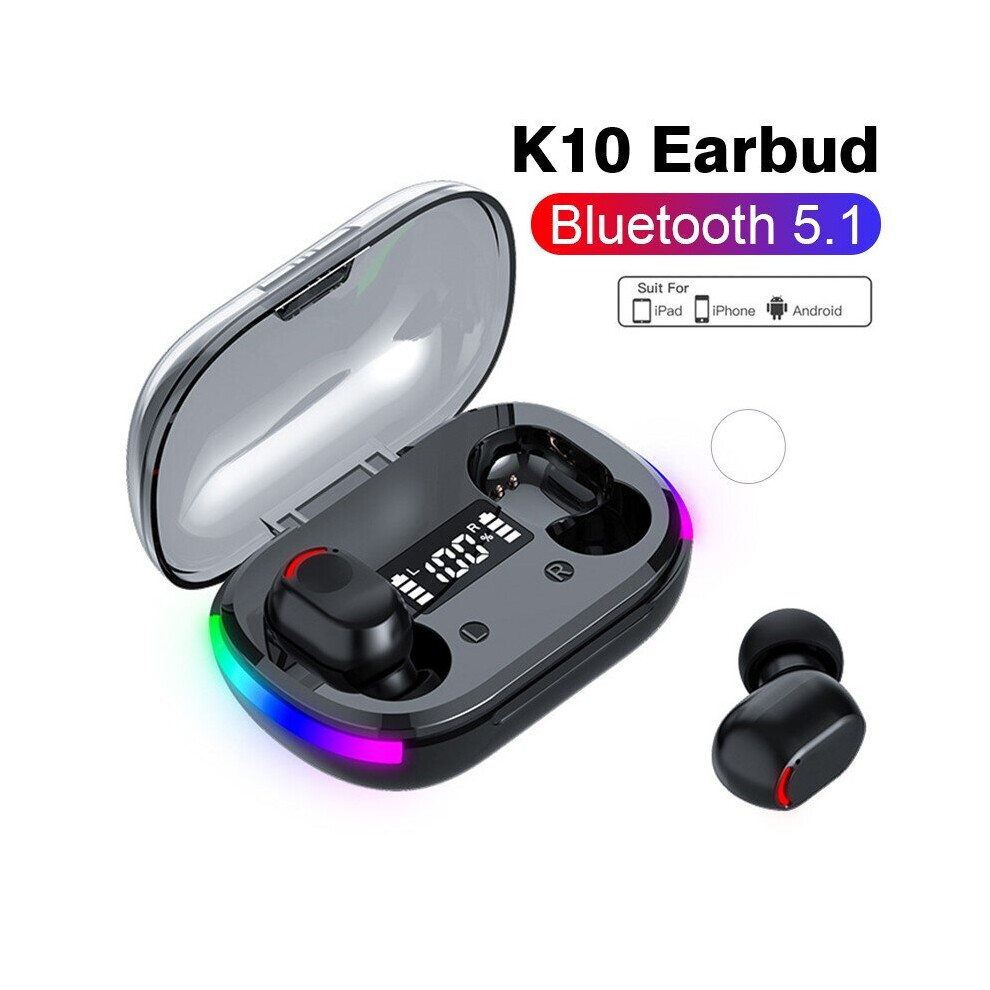 (A-K10 Earbuds) Air Pro K10 Tws Bluetooth Earphones Led Gaming Wireless Earbuds Sport Hifi Headphone With Mic Bluetooth Fone Wireless Headset 4851204958590