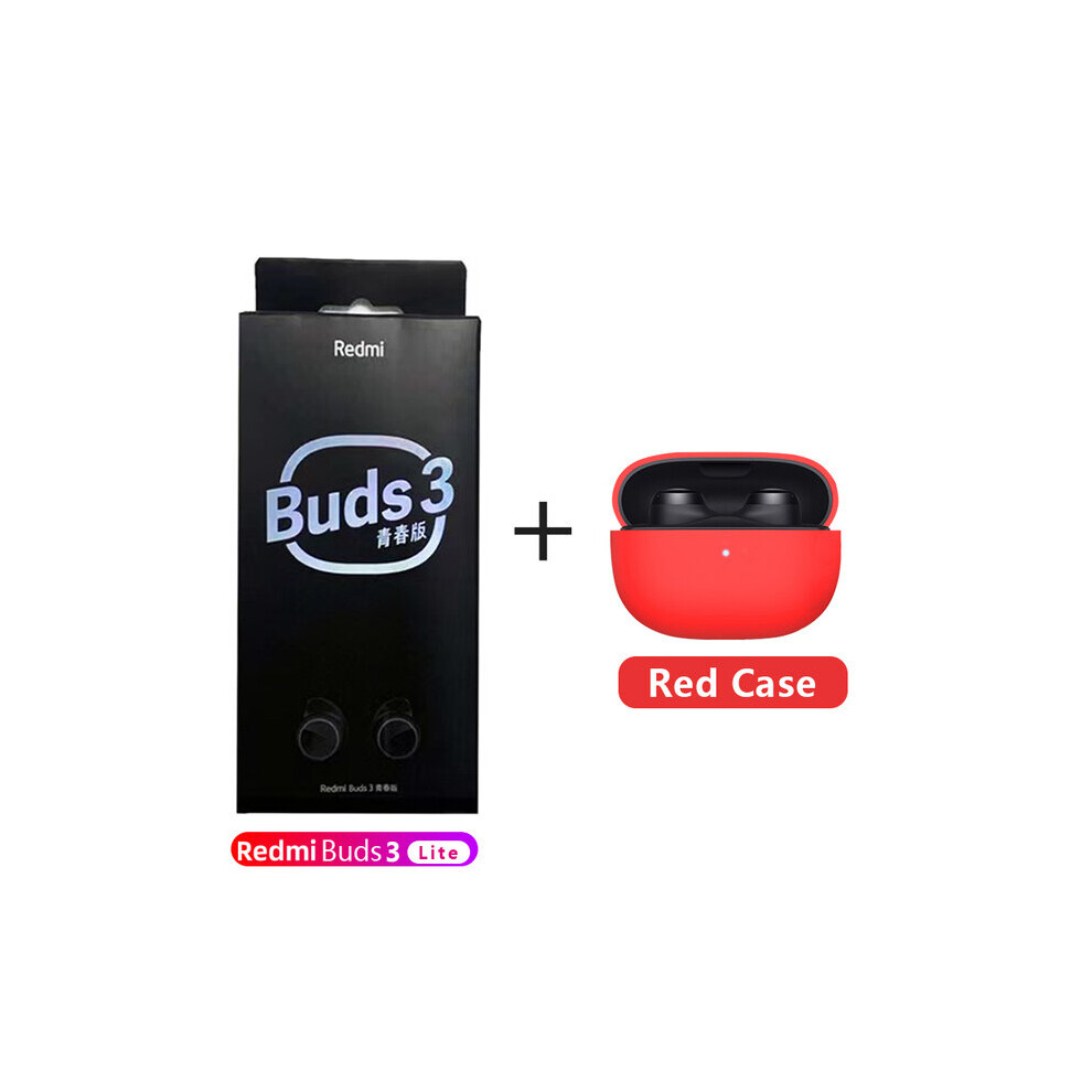 (A-With Case) Xiaomi Bluetooth Earphone Wireless Earbuds Bluetooth In-Ear Headsets Wireless Earbuds Wireless Headphones Built-In Mic Red 4851204987682
