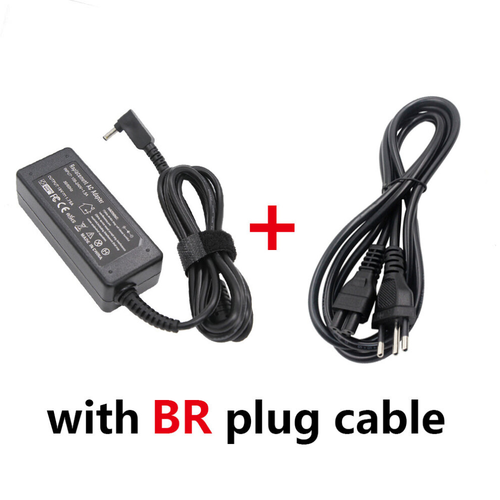 (A-With Br Plug) 19V 1.75A 33W 4.0*1.35Mm Ac Laptop Charger Power Adapter For Asus X200m S200e X201e X202e X200ca K200ma F200ca E203na Notebook 4855672909986