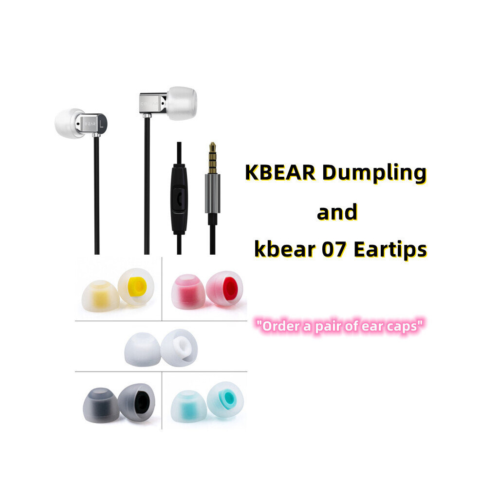 (A- With Mic) Kbear Dumpling 6Mm Composite Diaphragm Earphone Noise Cancellation 3.5Mm Jack Wired Inear Earbud Music Hd Calling Sport Headset Silver 4851204983417